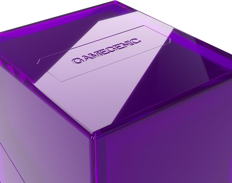 Gamegenic Bastion 100+ XL Deck Box - Compact, Secure, and Perfectly Organized for Your Trading Cards! Safely Protects 100+ Double-Sleeved Cards, Purple Color, Made - Image 5